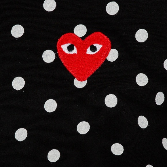 Comme des Garcons Play Polka Dot Long Sleeve Top, size small - Picture 4 of 6